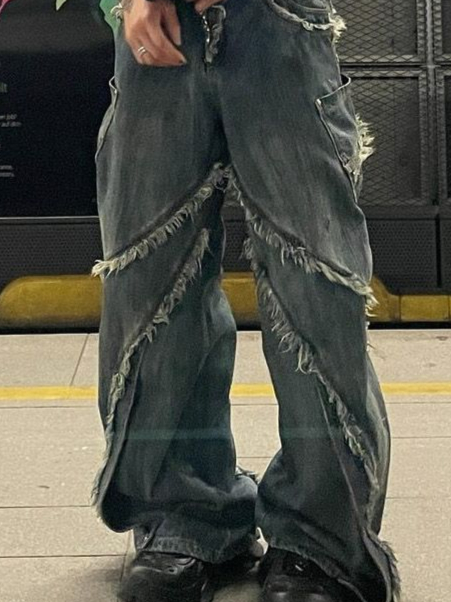 Scratched Baggy jeans